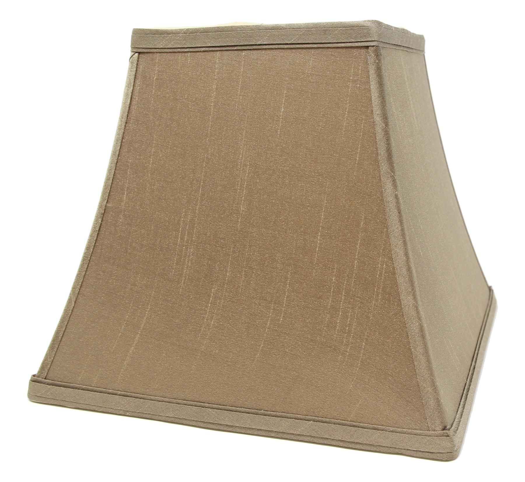 Urbanest Square Softback Bell Lampshade, Faux Silk, 5.25-inch by 9-inch by 8-inch, Taupe