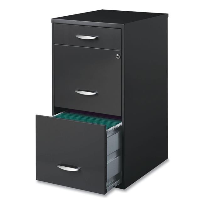 Utility File Cabinet - 3-Drawers - Letter - Charcoal - 14.5 x 18 x 27.13 in.