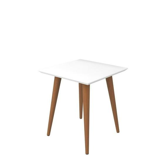 Utopia 19.84" High Square End Table With Splayed Wooden Legs  Gloss
