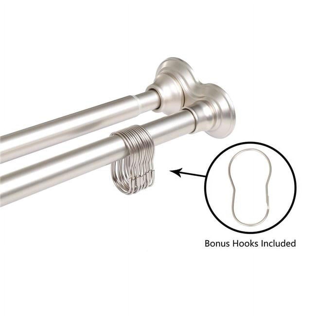 72'' Straight Tension Shower Curtain Rod & Hook Set
