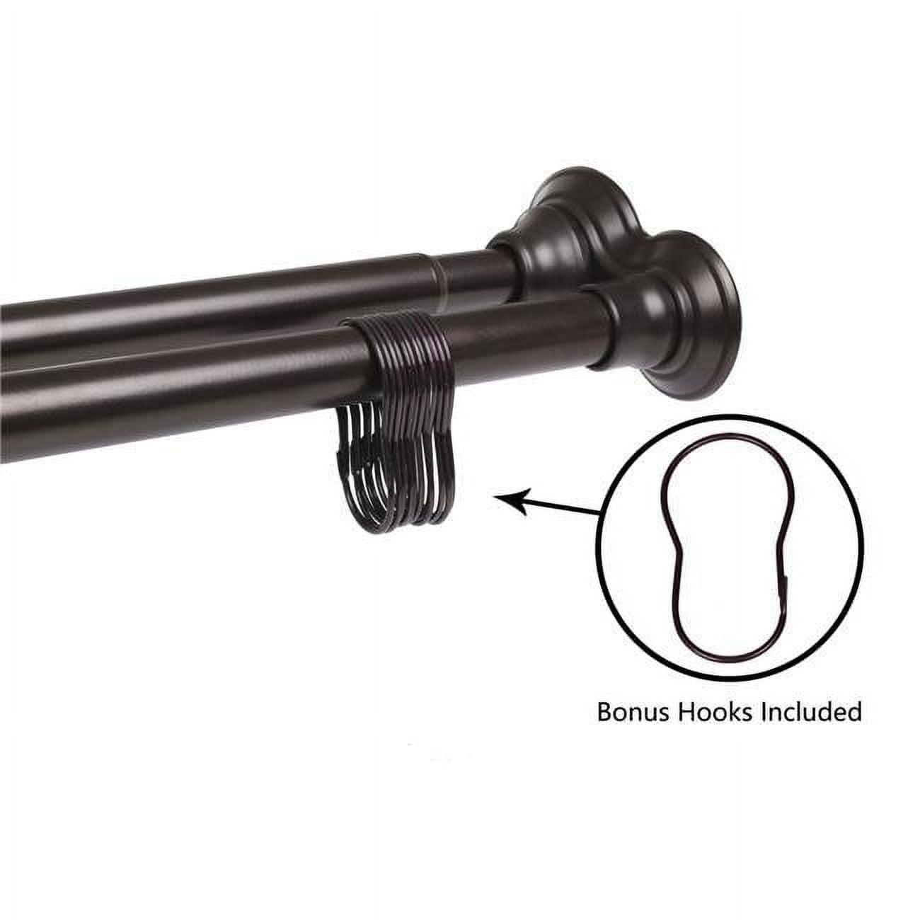 Utopia Alley 72'' Straight Tension Shower Curtain Rod & Hook Set
