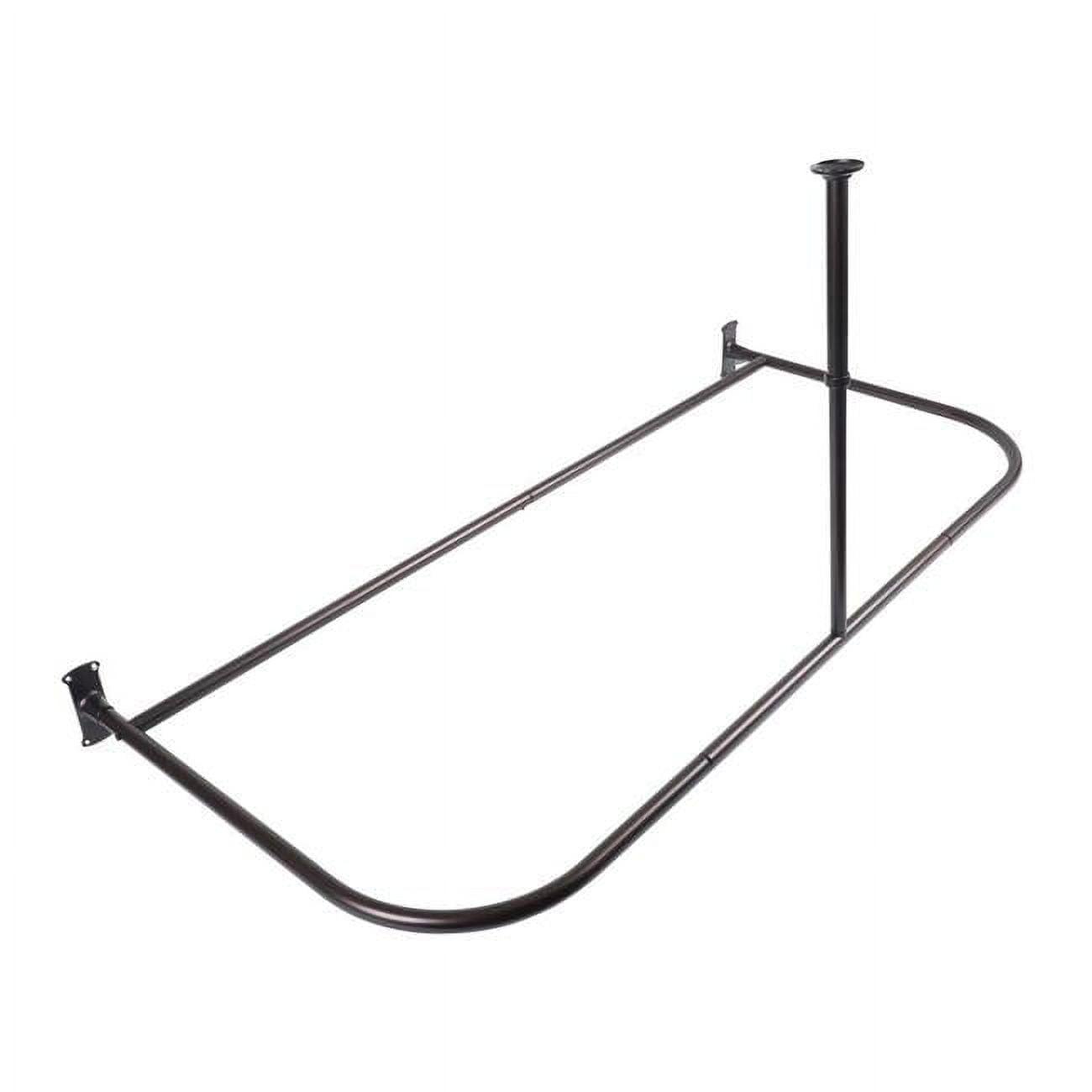 Utopia Alley Aluminum 61" D-Shape Fixed Shower Curtain Rod