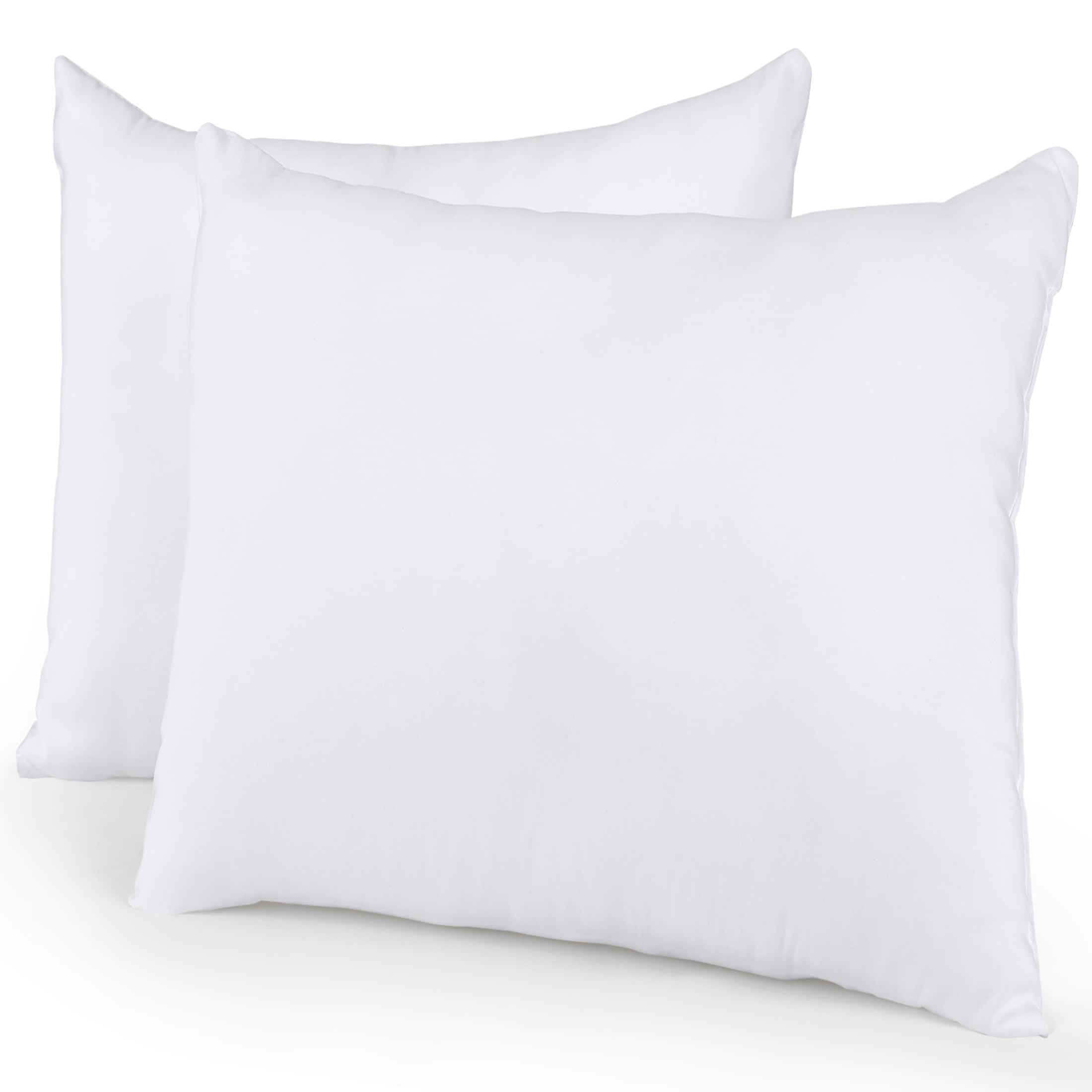 White 18x18 Down Alternative Throw Pillow Inserts - Set of 2