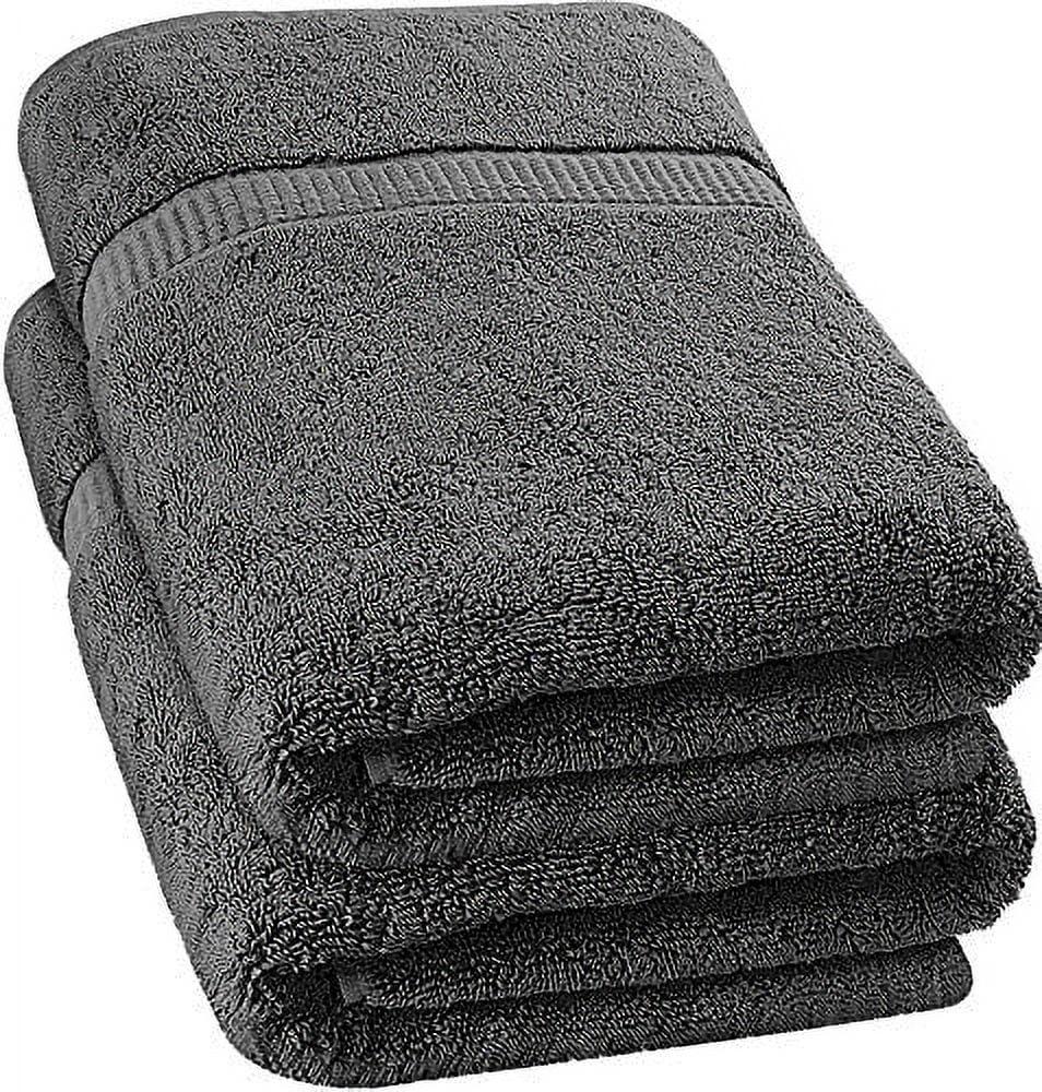 Utopia Towels - Luxurious Jumbo Bath Sheet (35 x 70 Inches, Grey) - 600 GSM 100% Ring Spun Cotton Highly Absorbent and Quick Dry Extra Large Bath Towel - Super Soft Hotel Quality Towel (2-