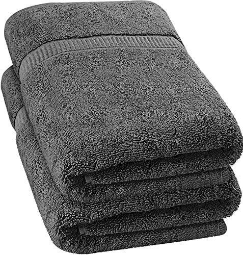 Oversized Gray Organic Cotton Bath Sheet Set