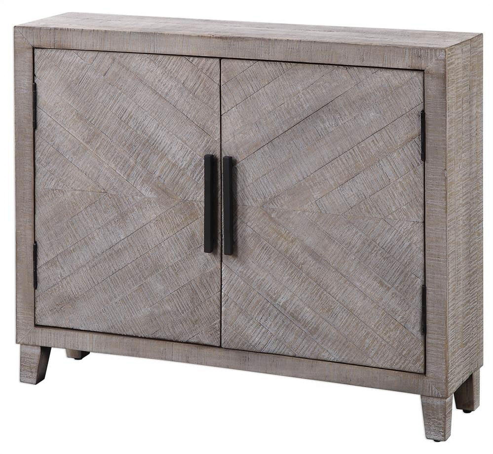 Uttermost Adalind Farmhouse 2-Door Wood Accent Cabinet in White Wash