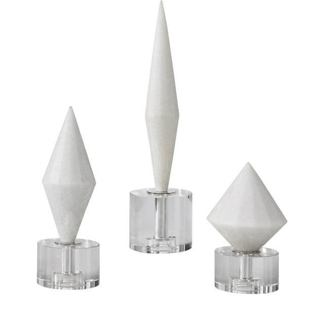 Uttermost Alize 14" High Diamond Crystal Sculptures Set of 3