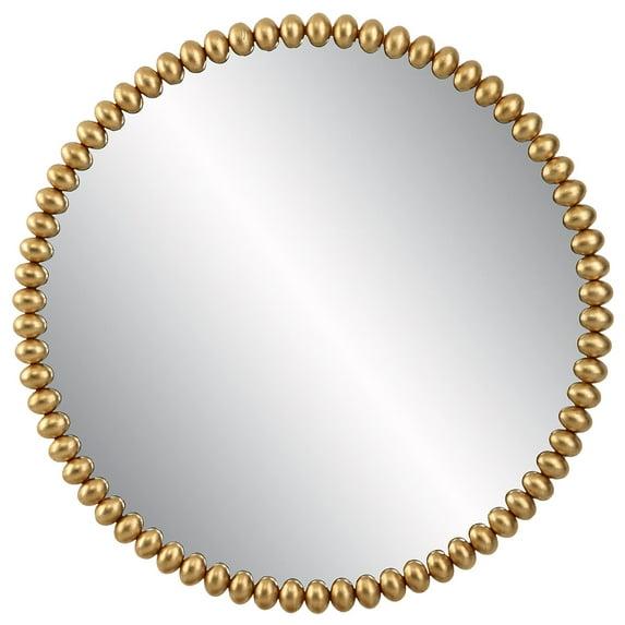 Uttermost Byzantine Gold Leaf 41 1/4" Round Oversized Wall Mirror