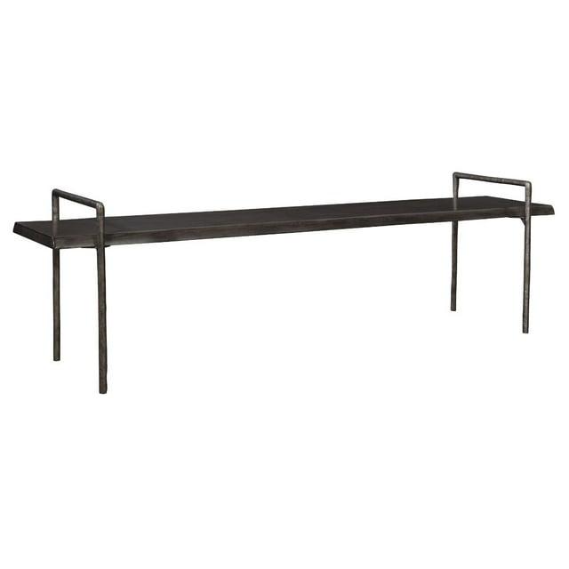 Uttermost Chandos 76" Wide Tarnished Silver and Dark Gray Bench