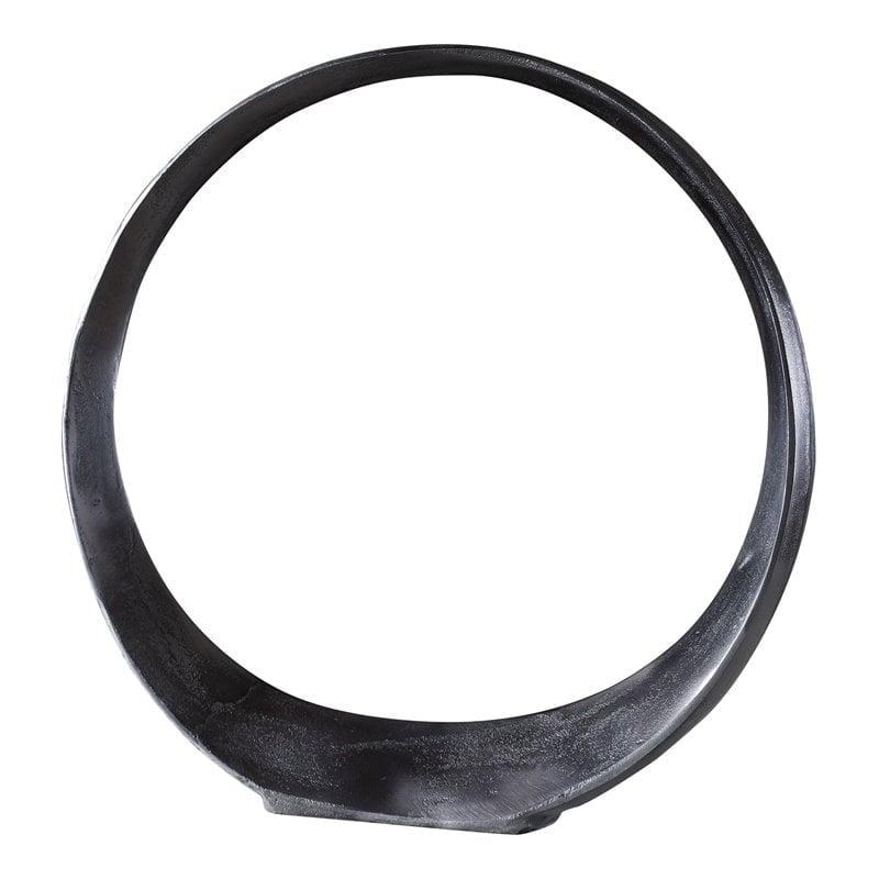 Black Nickel Large Aluminum Ring Sculpture