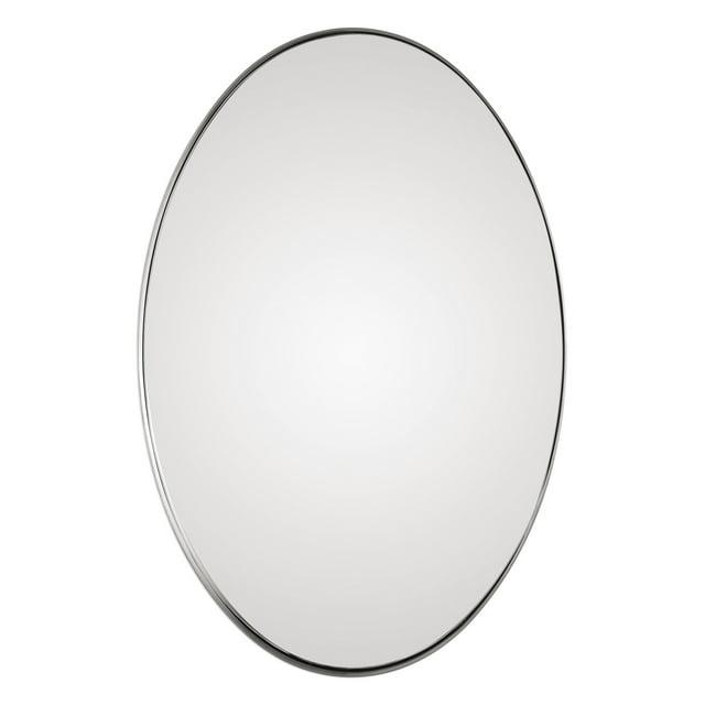 Uttermost Pursley Brushed Nickel Oval Mirror