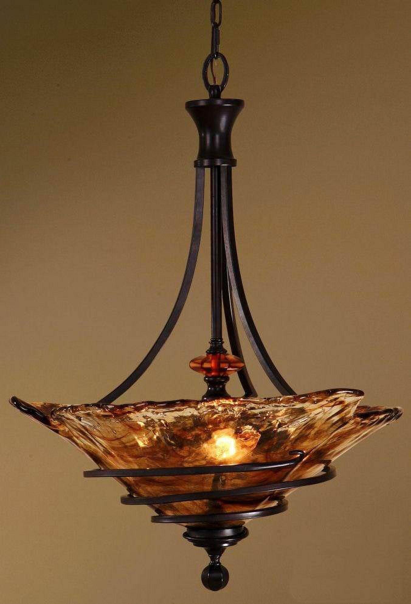 Vitalia 22" Wide Oil Rubbed Bronze 3-Light Pendant Chandelier