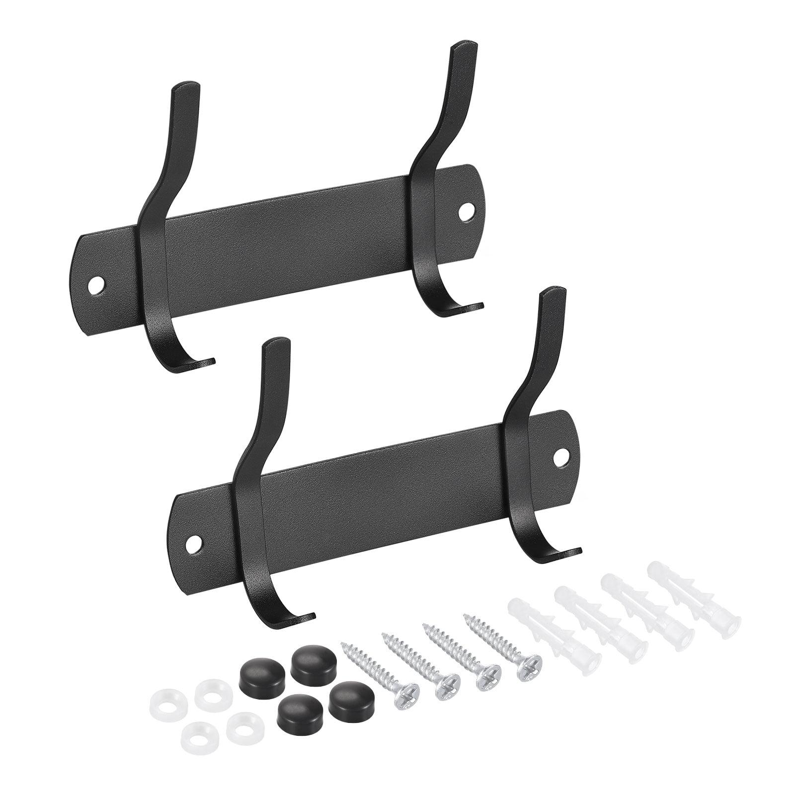 Unique Bargains Stainless Steel Wall Mounted Waterproof Bedroom Coat Hook Rack 2 Pcs 2 Hooks