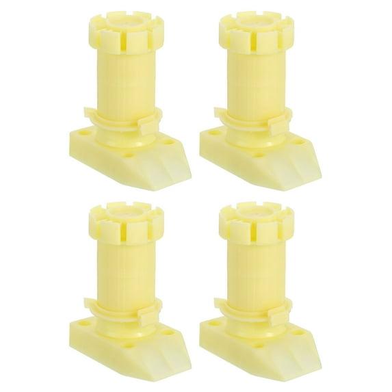 Uxcell Adjustable Legs, 4Pack 51 x 100mm - Furniture Leveling Foot, Thin Legs Leveler Support Frame for Bed Sofa (Beige)