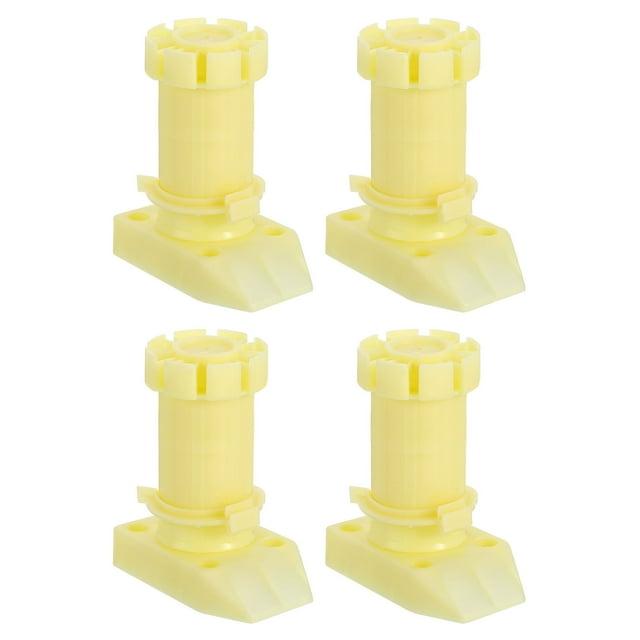 Uxcell Adjustable Legs, 4Pack 51 x 100mm - Furniture Leveling Foot, Thin Legs Leveler Support Frame for Bed Sofa (Beige)