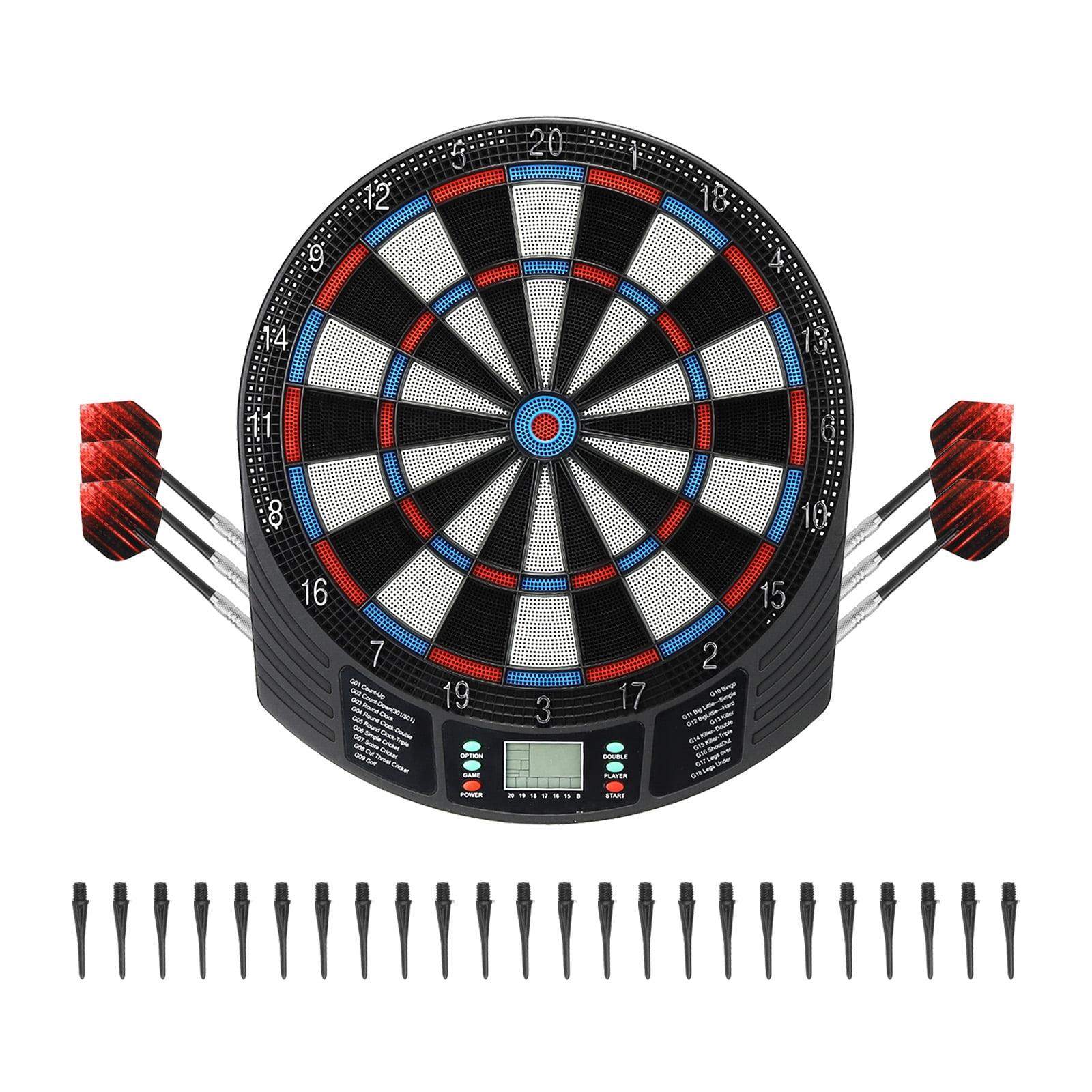 16" Black Electronic Soft Tip Dart Board with LCD Display