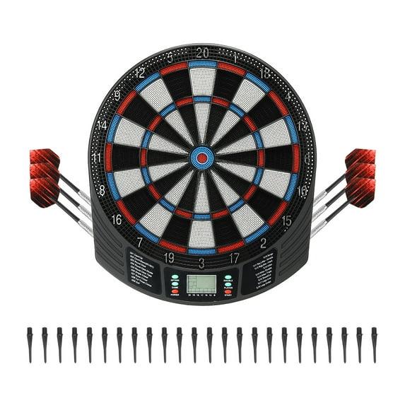 Uxcell Electronic Soft Tip Dart Board Digital Dartboard 18 Games and 159 Variants with 6Pcs Darts, 24 Tips