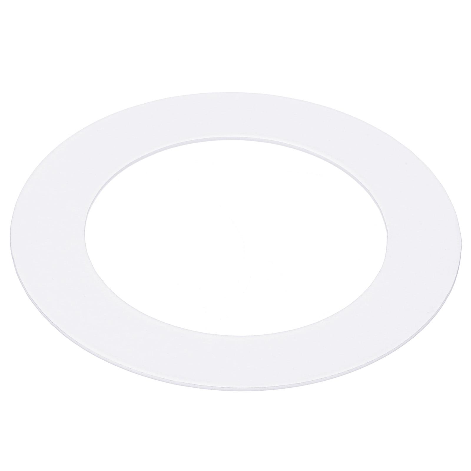 Uxcell Metal Goof Trim Ring, 2.99" OD 2.2" ID Circular Ceiling Light Ring Trims, Matte White 1Pack