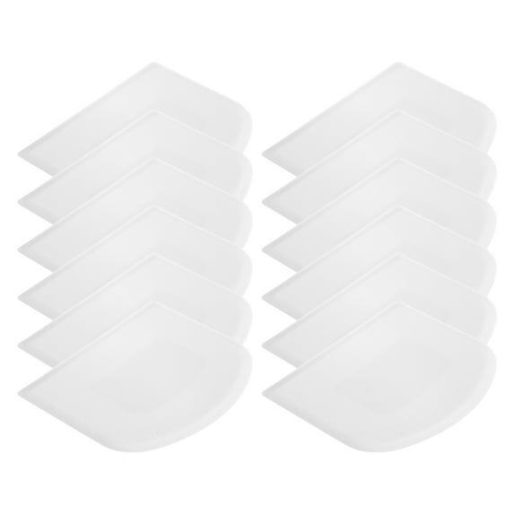Unique Bargains Kitchen Flexible Plastic Baking Cake Scraper Dough Cutter 4.65x3.7 Inch White 12 Pcs
