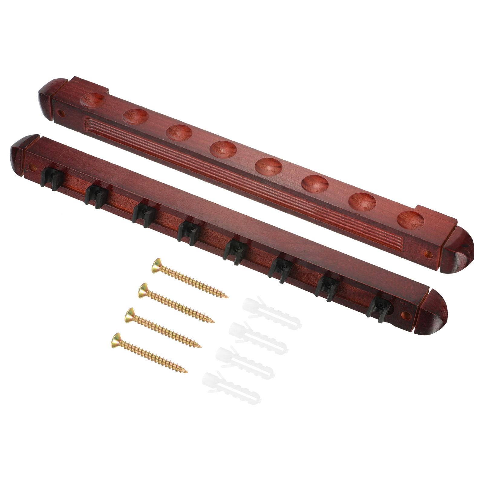 GSE Games & Sports Expert 2-Piece Billiard Pool Cue Stick Wall Mounted Rack, Holds 8 Pool Cue Stick