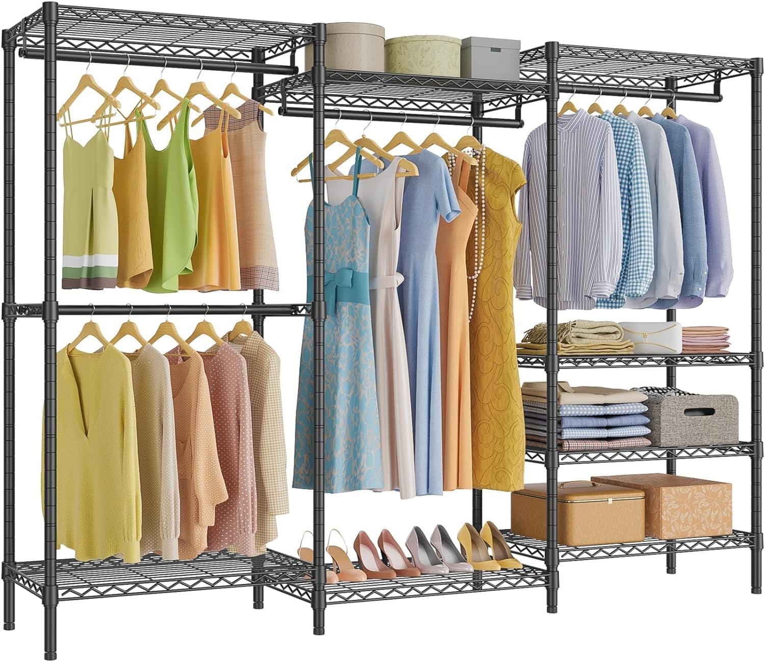 VIPEK V5 Plus Large Portable Closet Rack Freestanding Wardrobe Closet, Heavy Duty Multi-Functional Clothes Rack