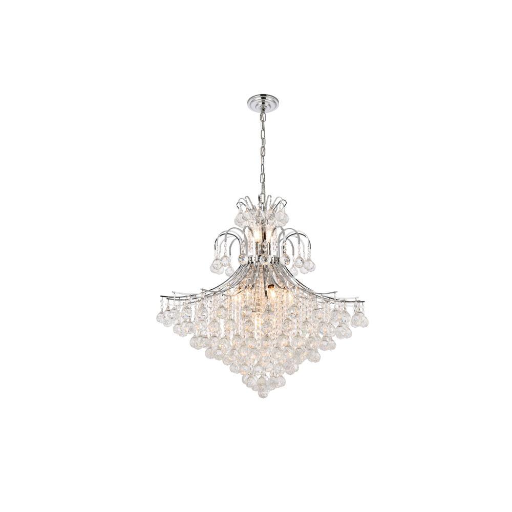 Toureg 15-Light Chrome Chandelier with Royal Cut Crystals