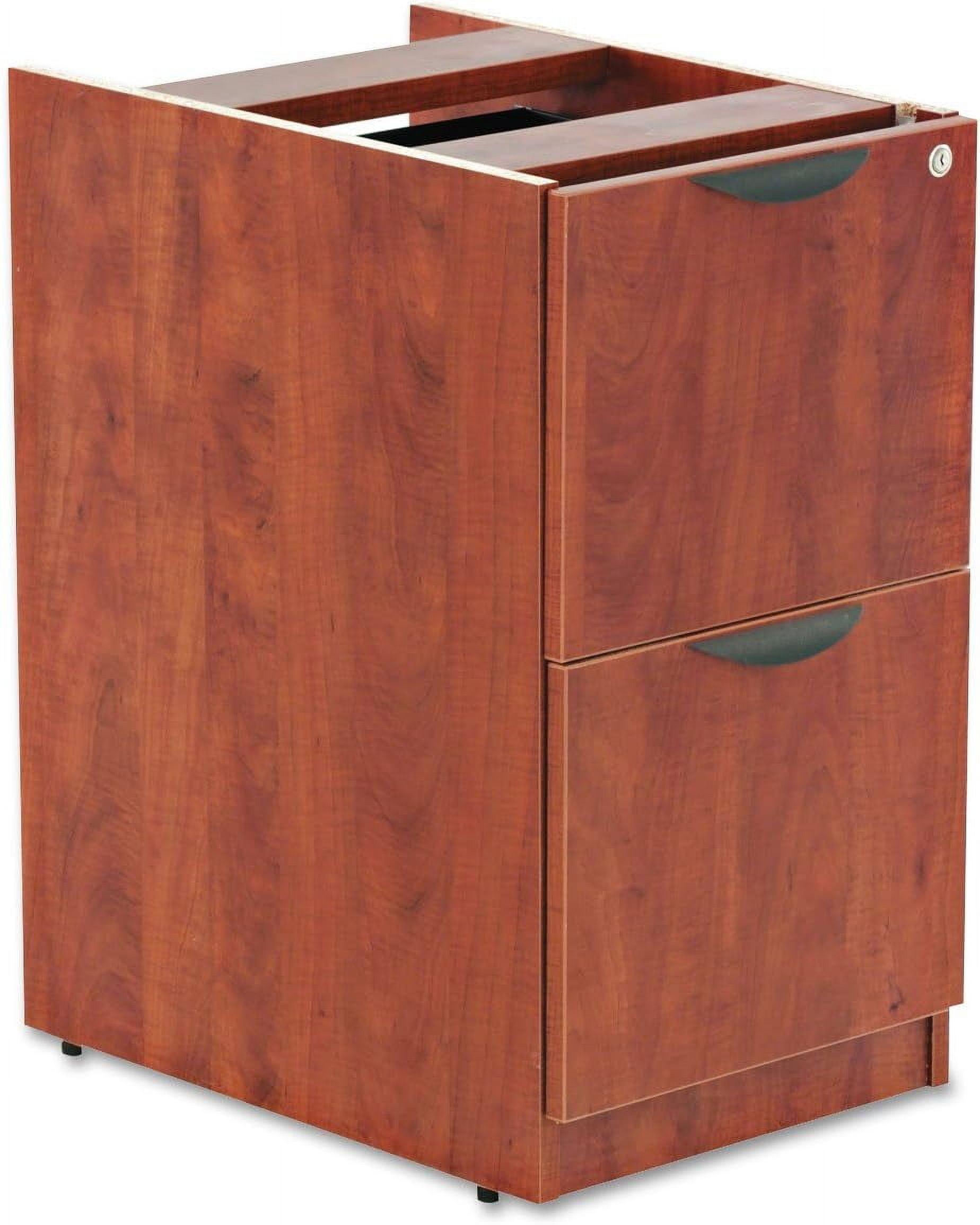 Cherry Medium 15.625'' Lockable 2-Drawer Legal File Pedestal