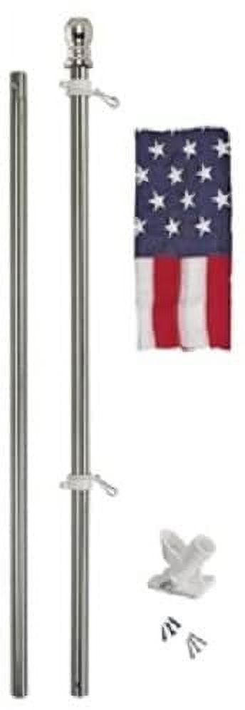 All-American Series 3x5 Foot Nylon US Flag Kit with 6-Foot Steel Pole