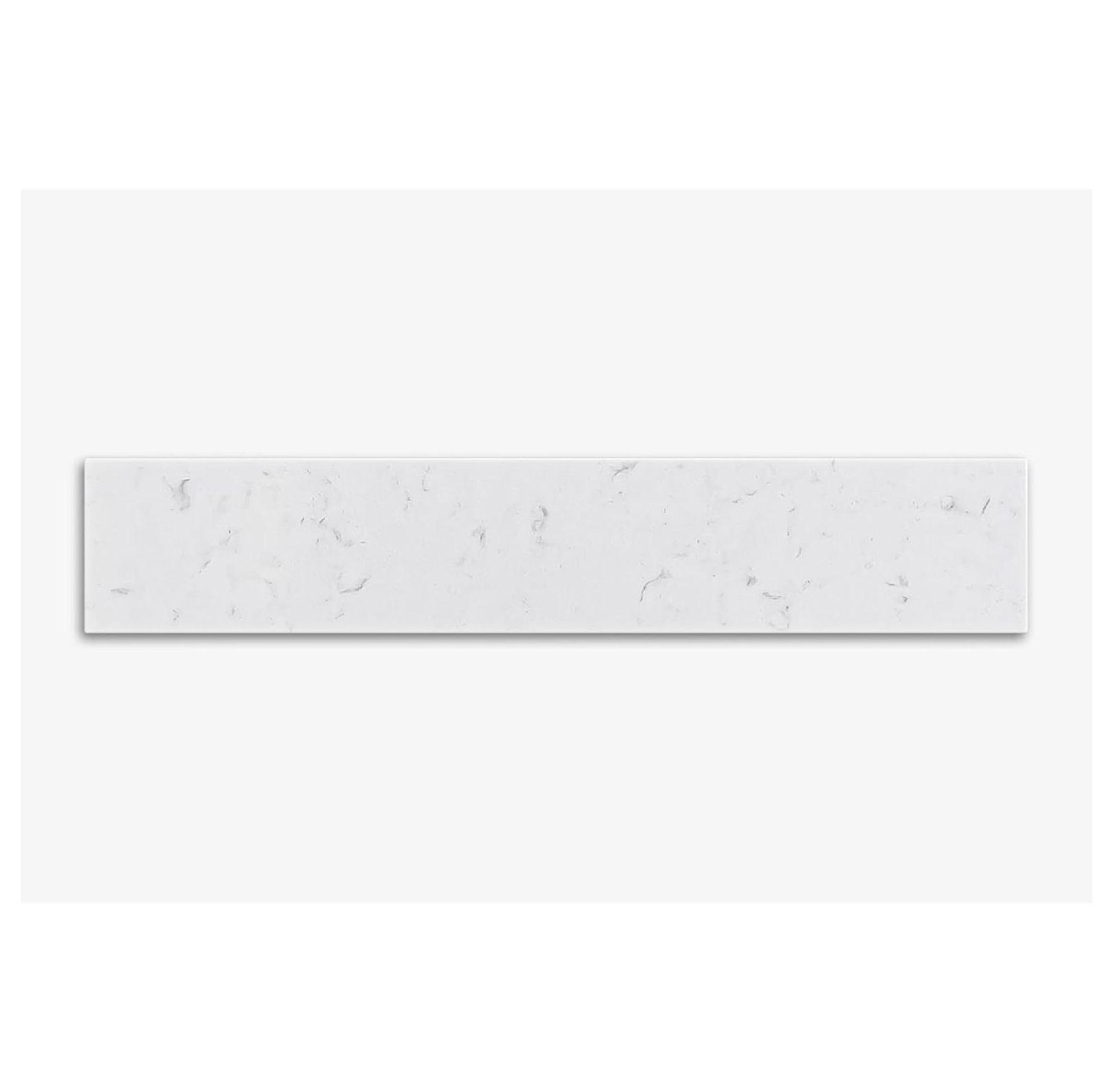 Carrara White Polished Quartz Rectangular Sidesplash