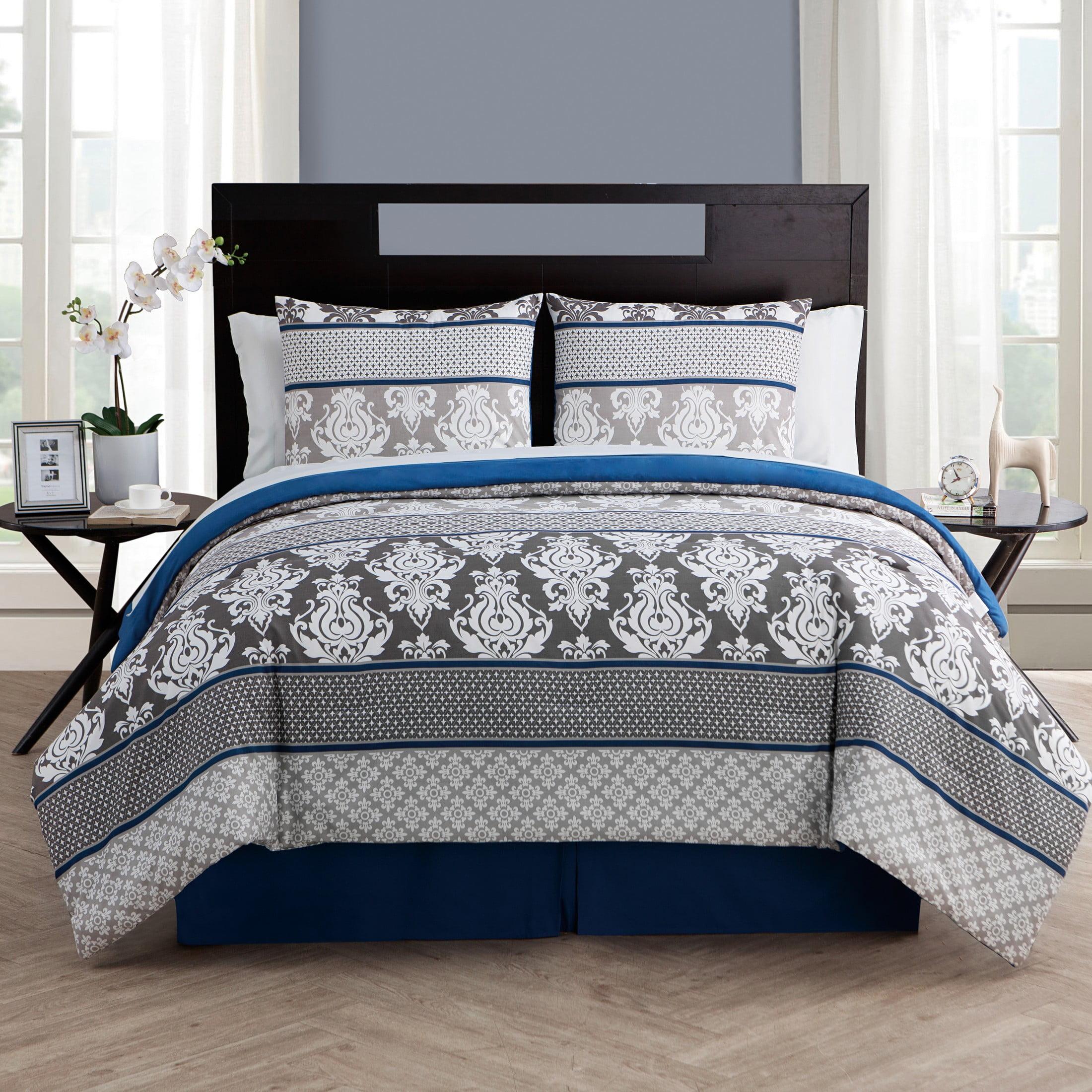 Beckham Bed in a Bag Comforter Set Blue - VCNY Home