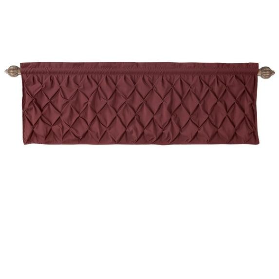 Carmen Solid Pintuck Curtain Valance, 60" x 20"