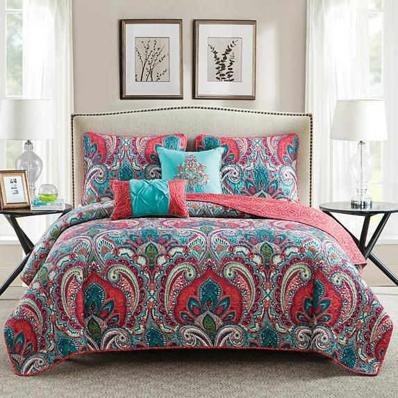 VCNY Casablanca Bohemian Microfiber / Polyester Standard Damask Quilt Set