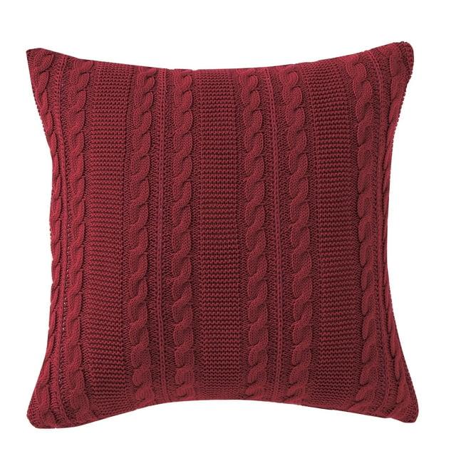 VCNY Dublin 18" x 18" Cable Knit Rectangular Decorative Pillow