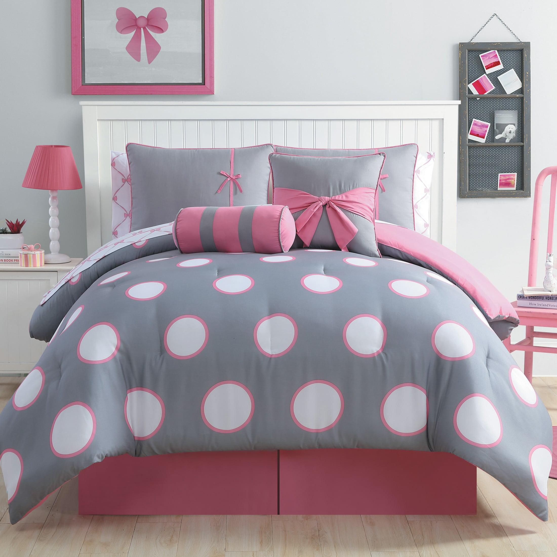 VCNY Sophie Polka Dot Bed-in-a-Bag Comforter Set