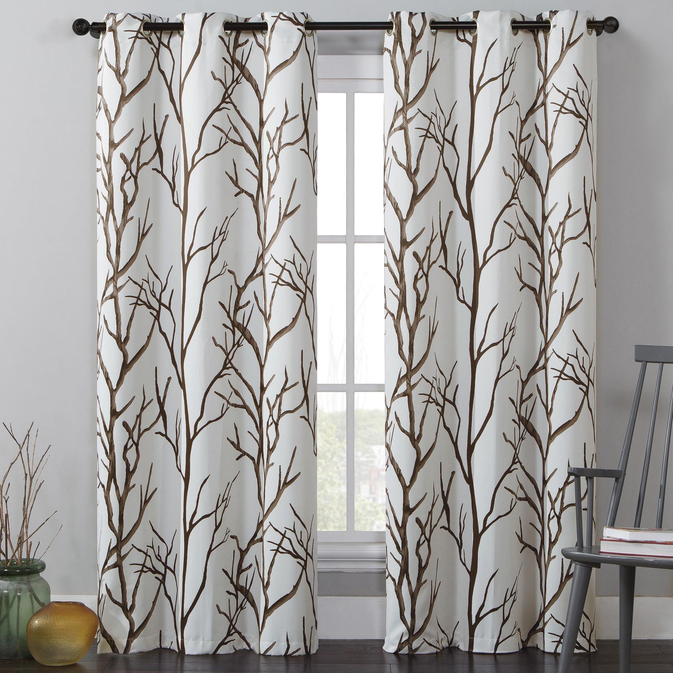 VCNY Home Kingdom Beige Branch Grommet Blackout Curtain, 40" x 84"