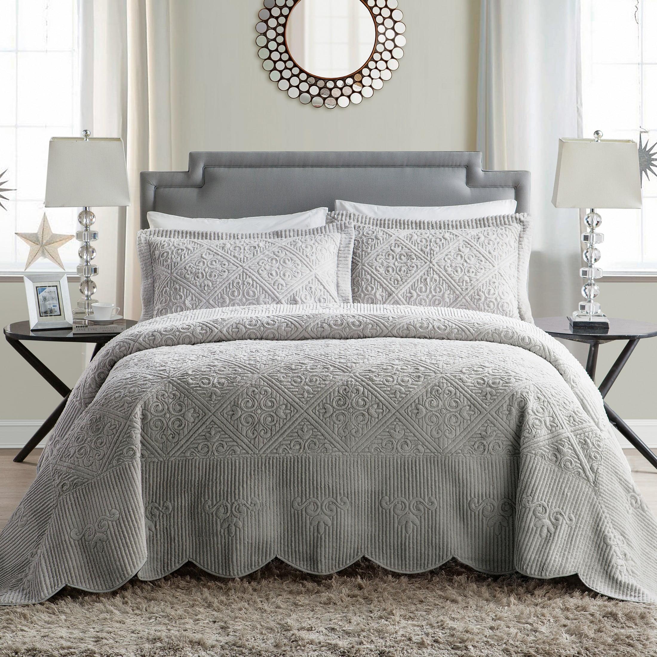 Westland Quilted Plush Bedspread Set