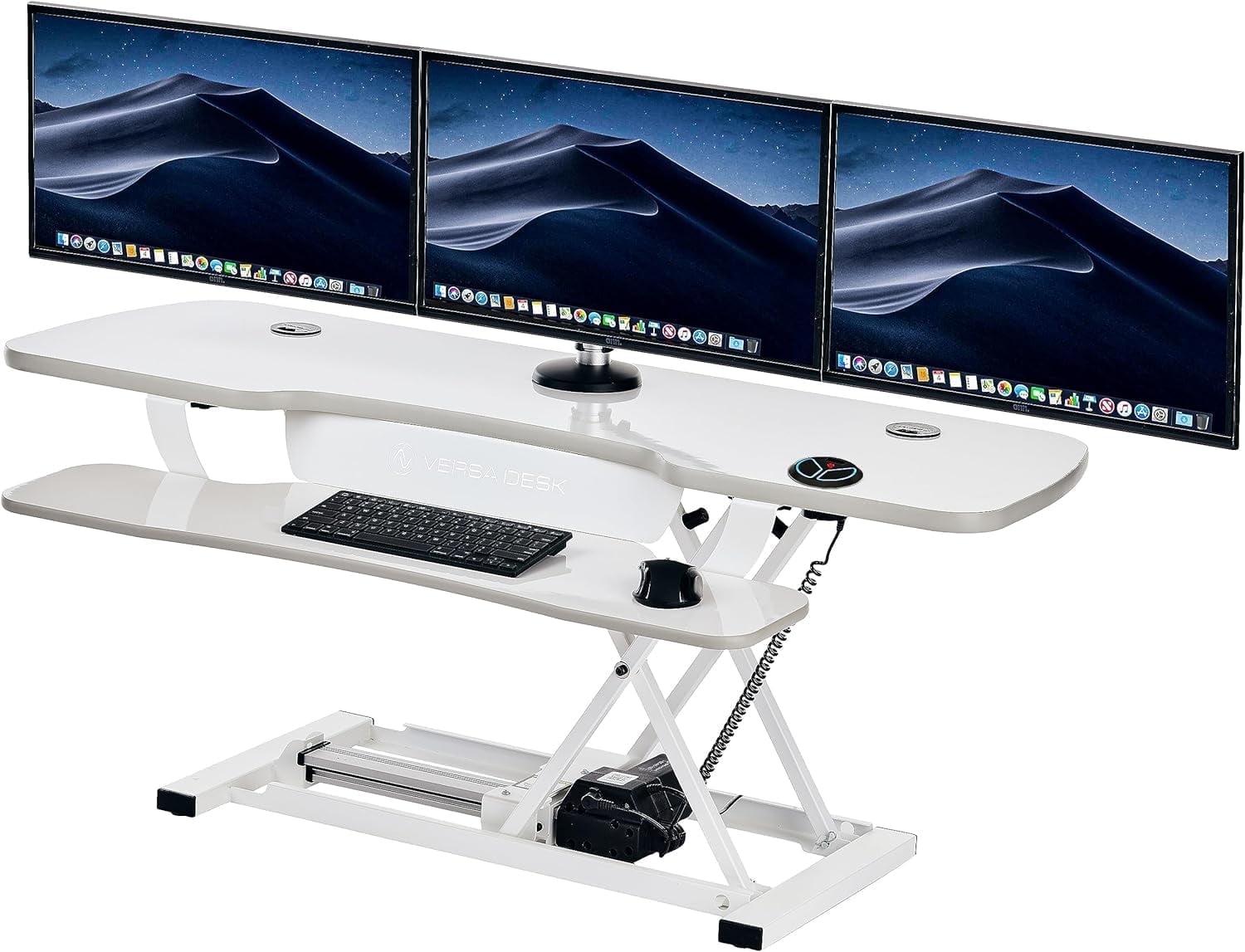 VersaDesk PowerPro 50" White Electric Sit-Stand Desk Converter