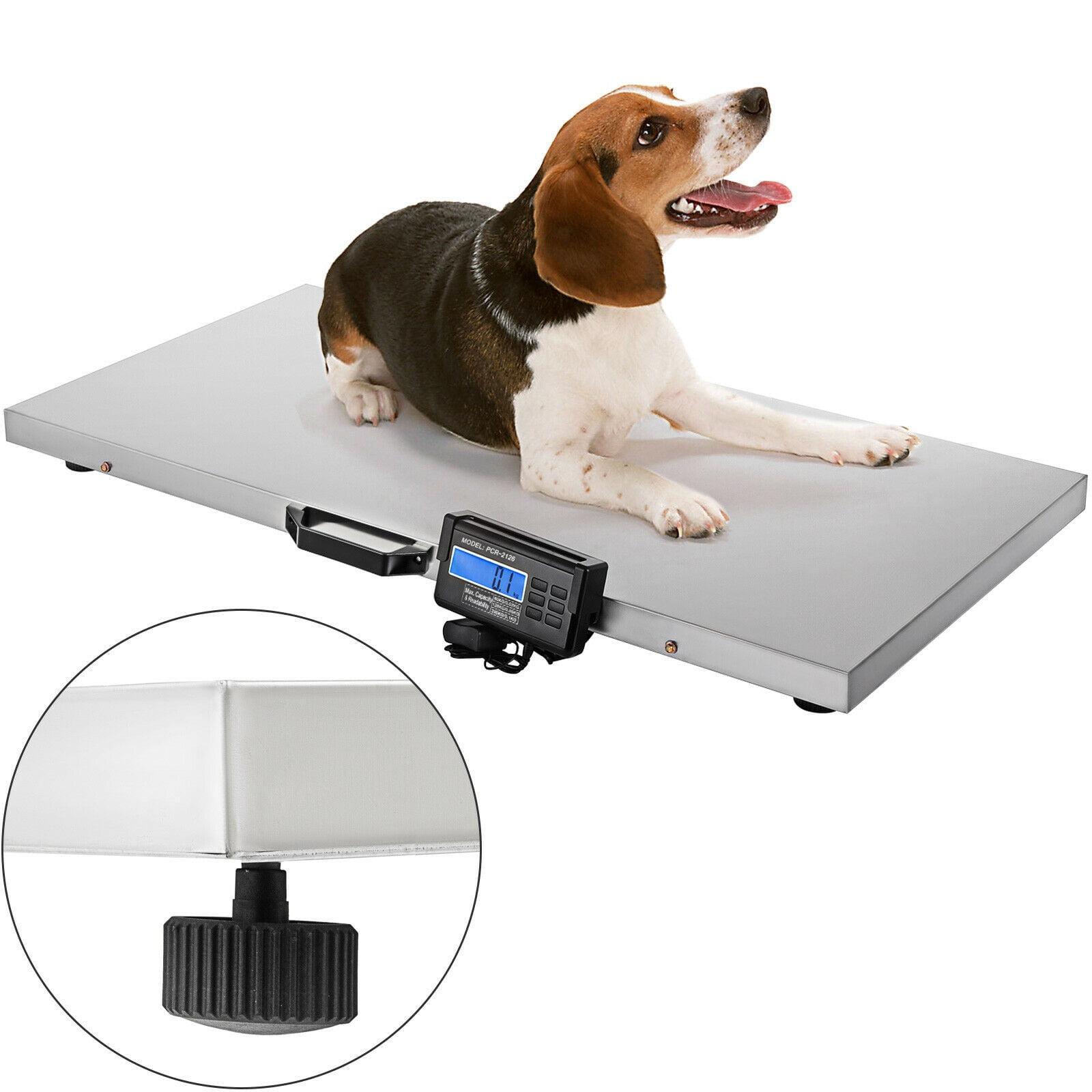 VEVOR 1100Lbs x 0.2Lbs Digital Livestock Scale Large Pet Vet Scale Stainless Steel