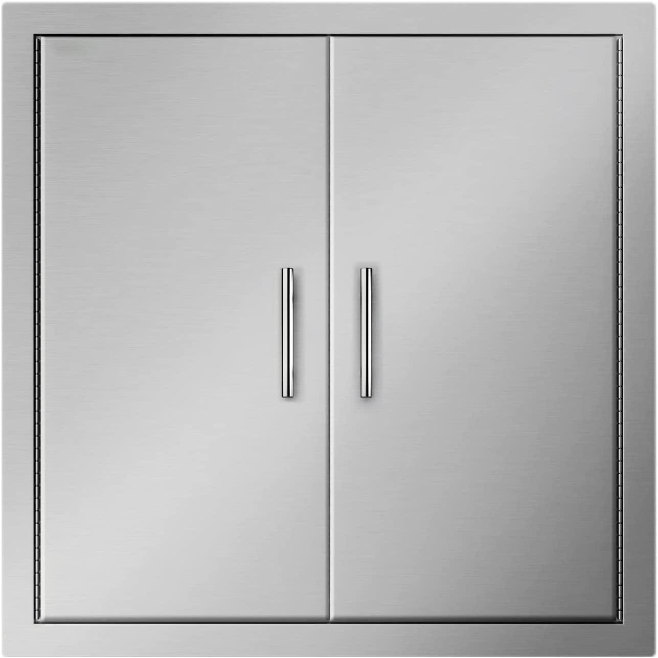 31" x 31" Stainless Steel Double Door Outdoor Kitchen Cabinet