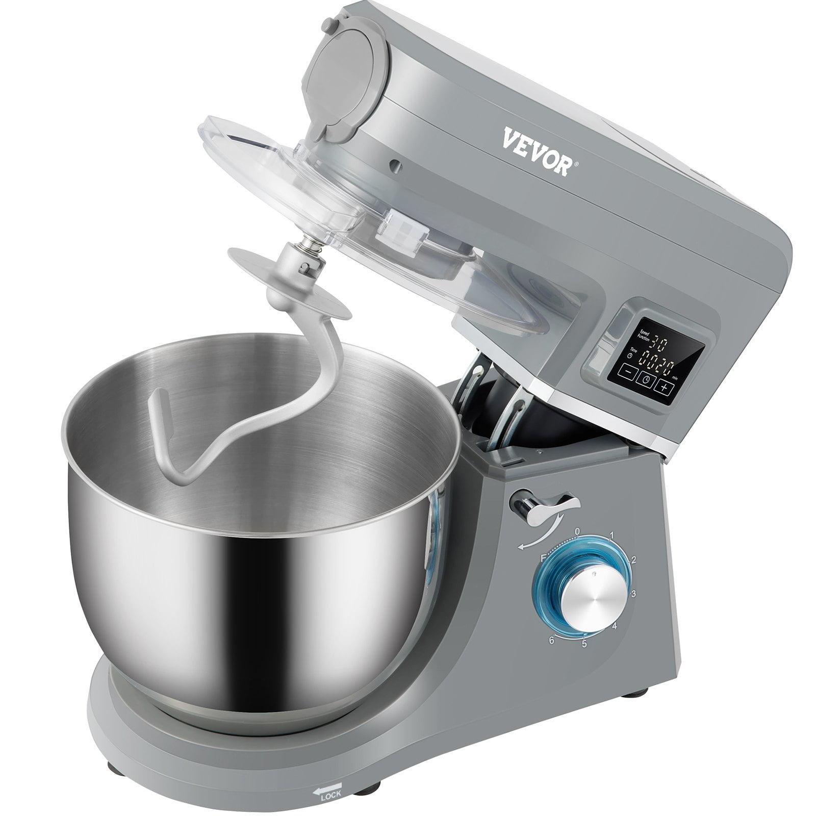 Gray 7.4 Qt Stainless Steel 6-Speed Stand Mixer