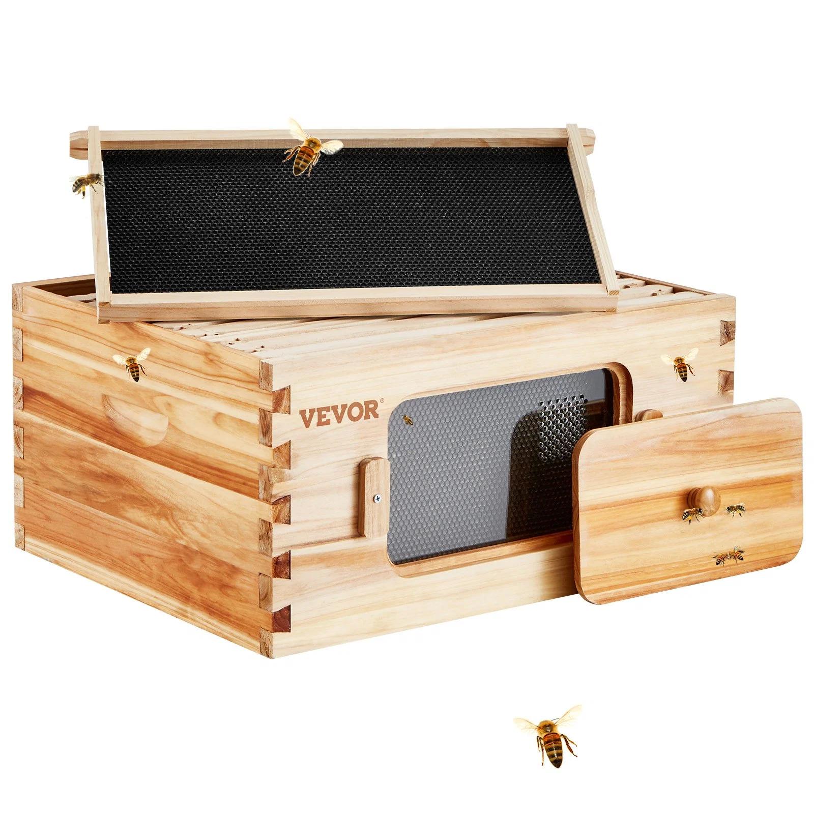 Natural Cedar Langstroth Beehive Kit with Acrylic Windows