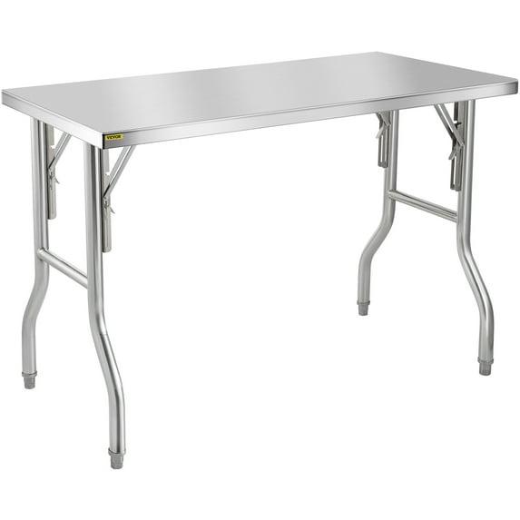 VEVOR VEVOR Stainless Steel 48'' L x 24'' W x 33.5'' H Adjustable Work Table