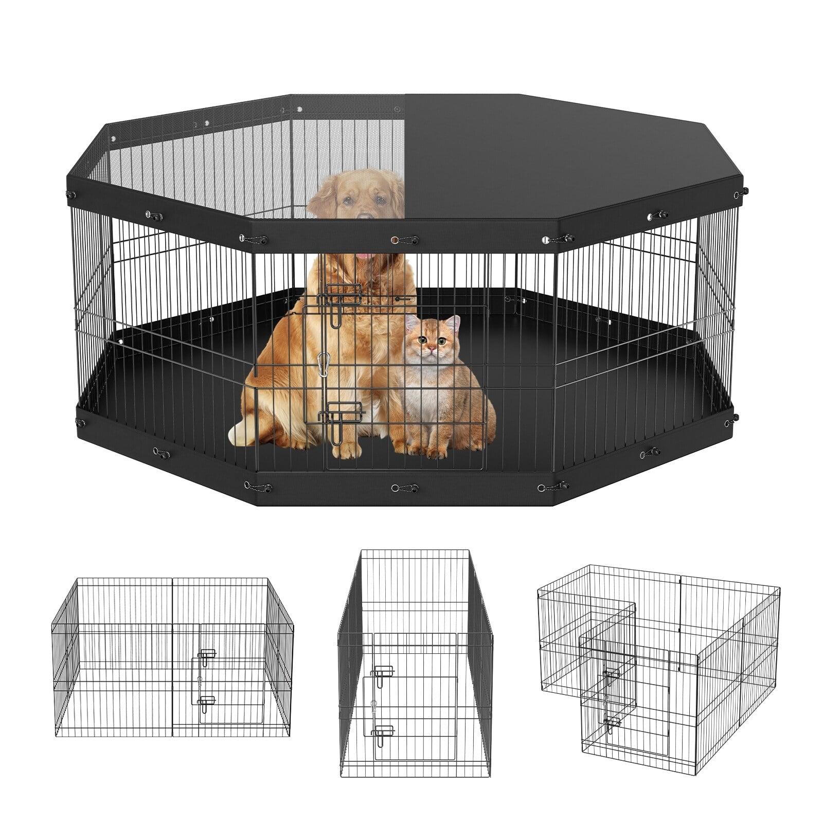 24'' H 8 Panel Metal Exercise Pen With Door