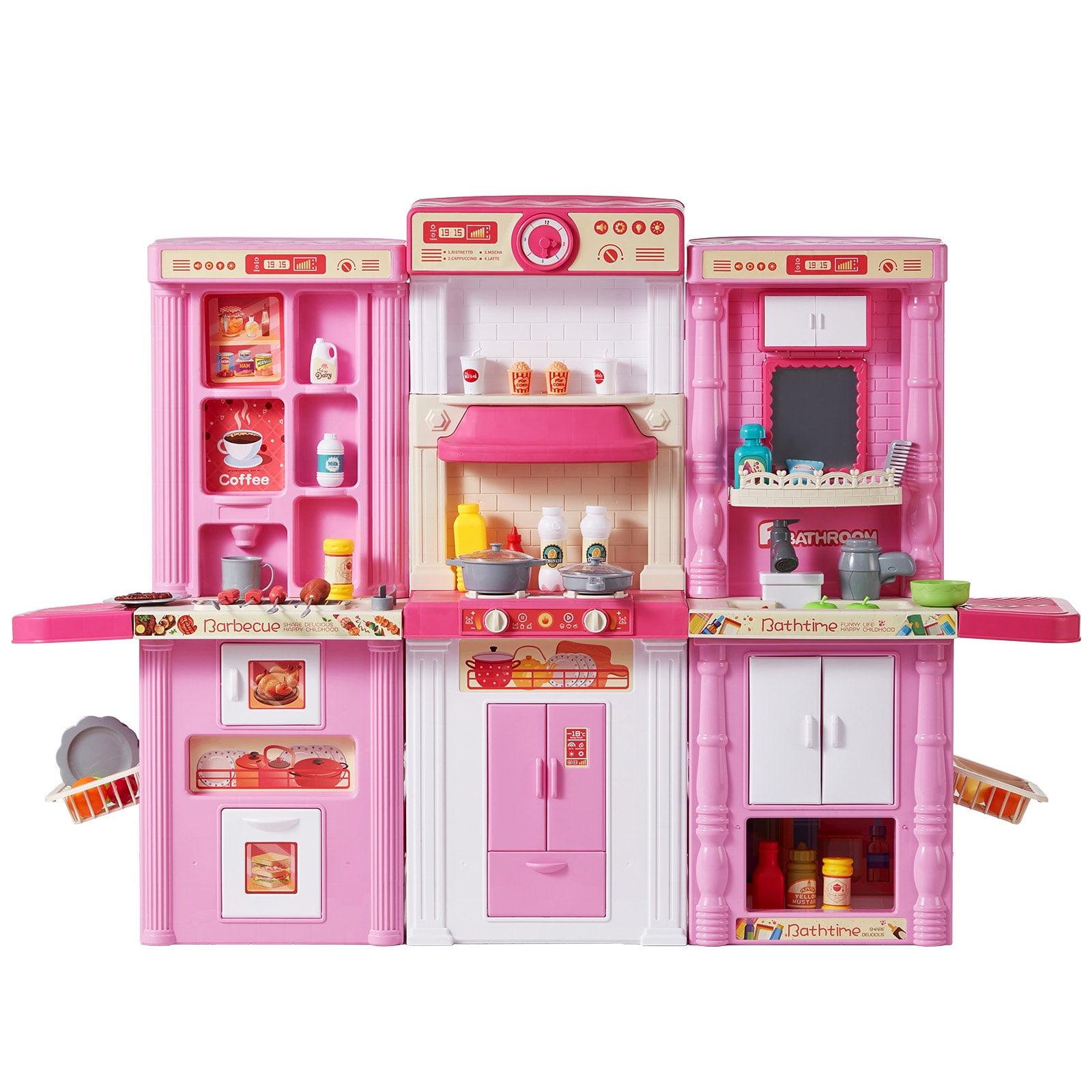Zoomie Kids Kitchen Playset Kids Pretend Cooking Play Toy 74 Piece Accessories