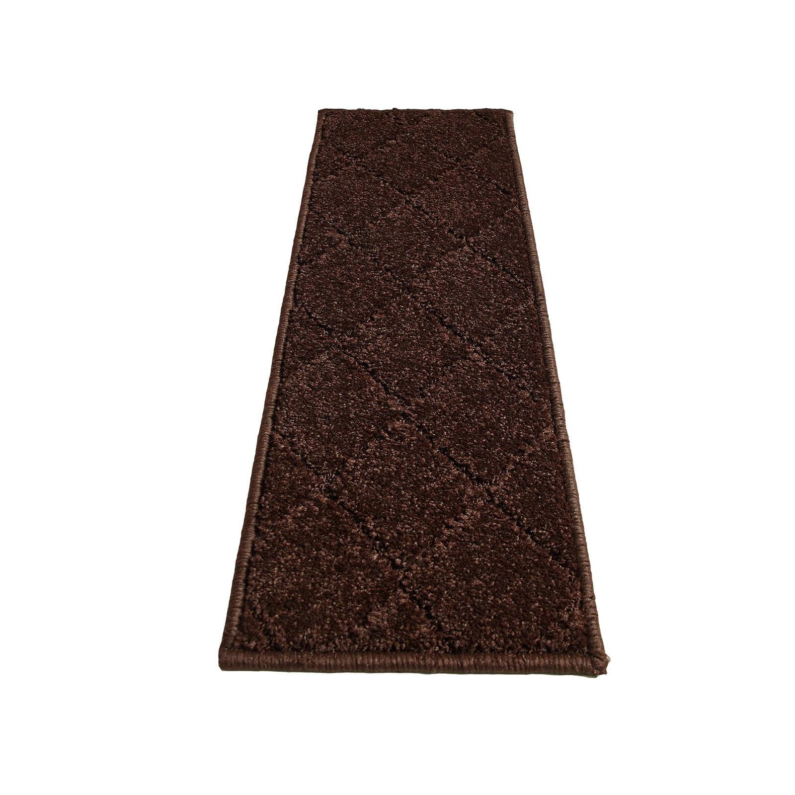 VEVOR Non-Slip Stair Treads, 9" x 28", Brown - 15 pcs, Indoor Carpet Runner for Wooden Steps with Soft Edging, Anti-Slip Stair Mats for Kids, Elders, and Dogs