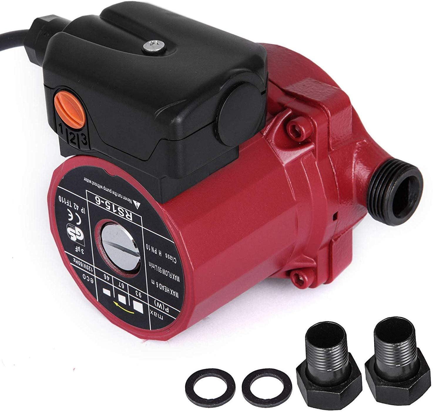 93W Red Aluminum Water Circulation Pump with Brass Fittings