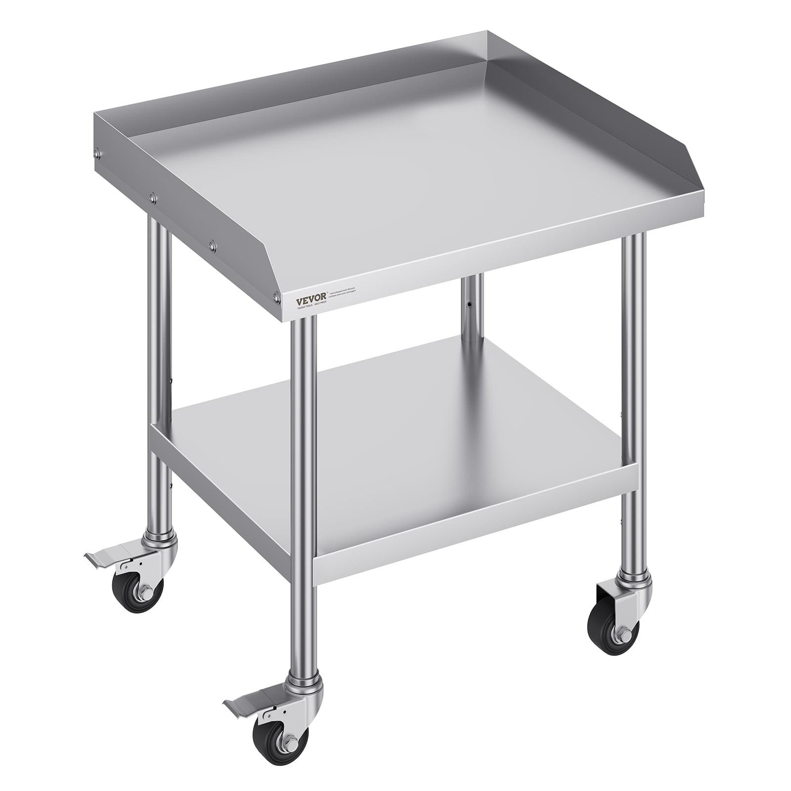 VEVOR VEVOR Stainless Steel 28'' L x 24'' W x 30'' H Adjustable Portable Work Table