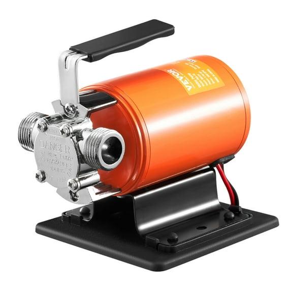 VEVOR Water Transfer Pump, 12V DC 360 GPH 1/10HP, Portable Electric Utility Pump with 6 ft Suction Hose Kit, Impeller, Suction Strainer, for Garden, Rain Barrel, Pool, Hot Tub, Aquarium Draining