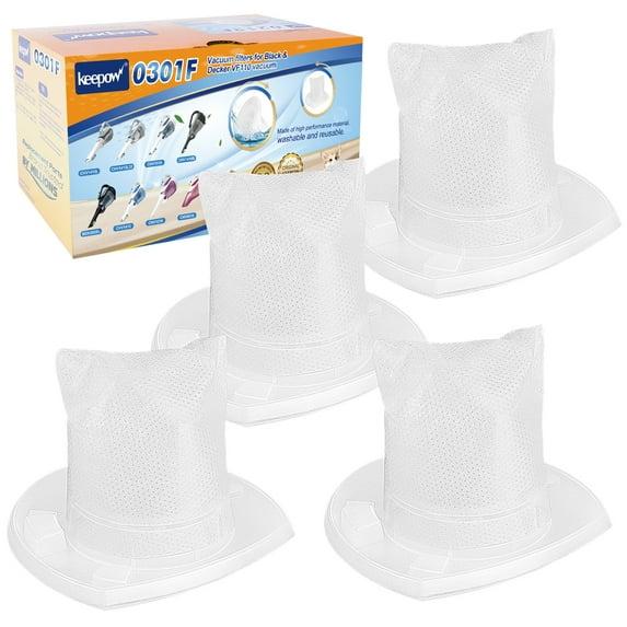 Nispira VF110 Vacuum Cleaner Replacement Filter For BLACK+DECKER Handheld Vacuum, Fit Models CHV9610, CHV1210, CHV1410, CHV1410B, CHV1510, HHVI315JO42, HHVI320JR02, HHVI325JR22, 3 Pack