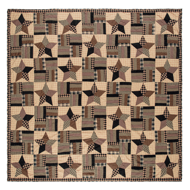 VHC Brands Bingham Farmhouse / Country Cotton Patchwork Quilt